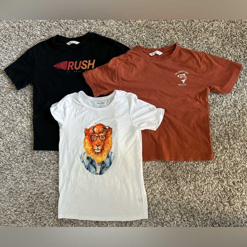 3 pair Boys T-shirts 6/7Y